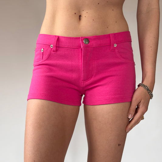 Y2K Hot Pink Micro Shorts (S)