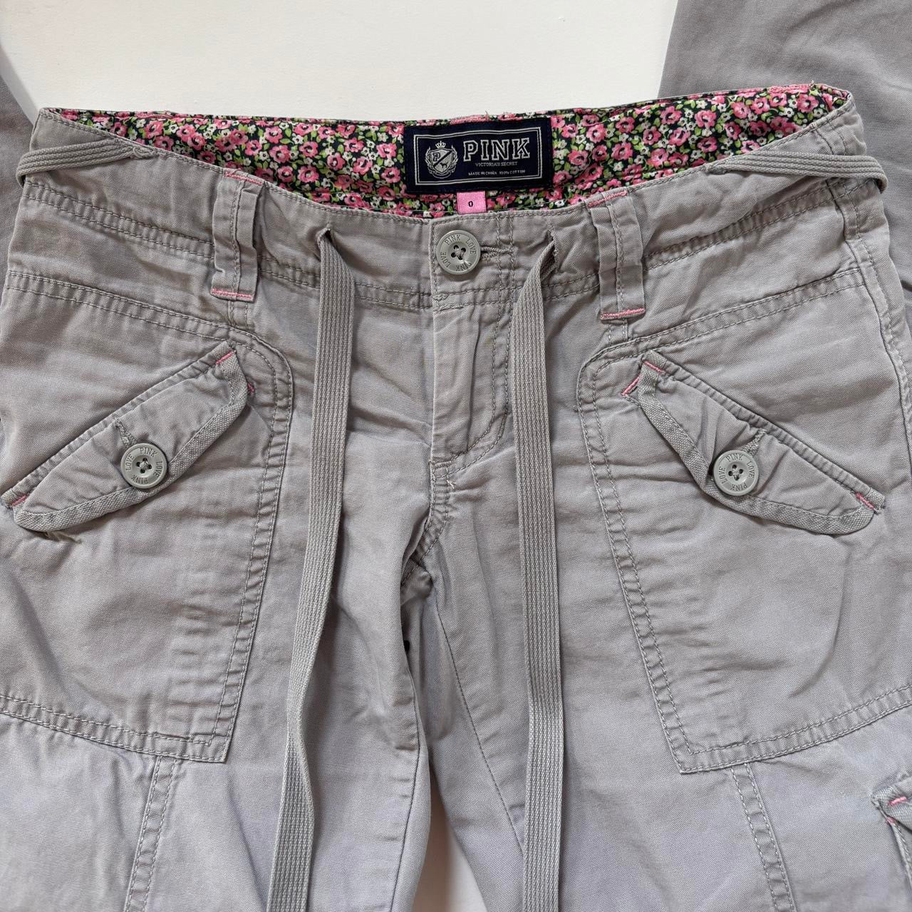 Y2K Low Rise Cargo Pants (XXS/XS)