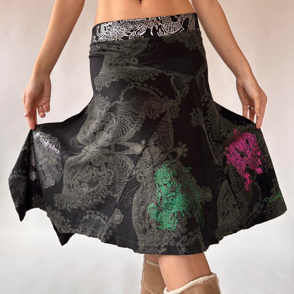 Desigual Graphic Midi Skirt (L/XL)