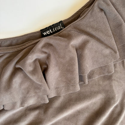 Y2K One Shouldered Ruffle Tank (XS/S)