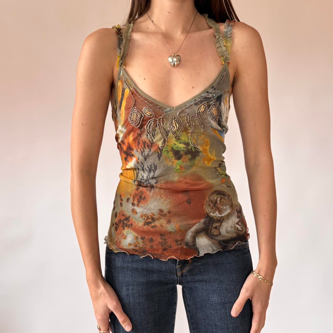 Beaded Mesh Fairy Top (XL)