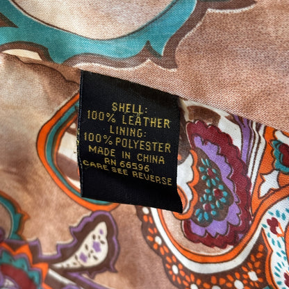 90s Brown Genuine Leather Jacket (M)