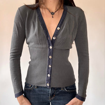 Slate Button Up Cardigan (M)