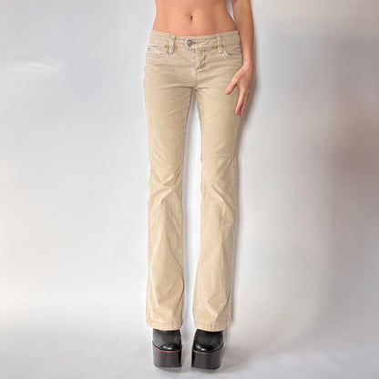 Y2K Low Rise Corduroy Flare Pants (S)