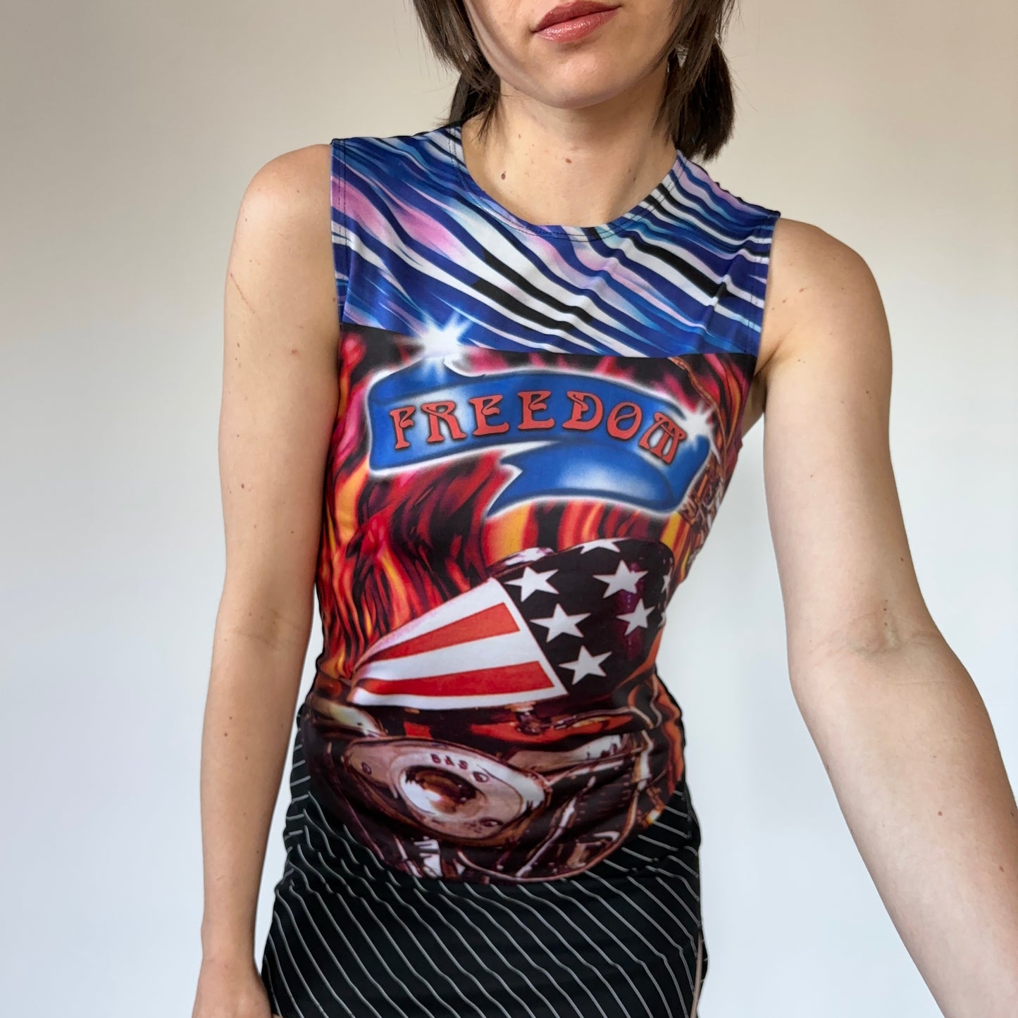 90s Americana Biker Tank (S)