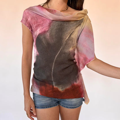 Asymmetrical Watercolor Top (S)
