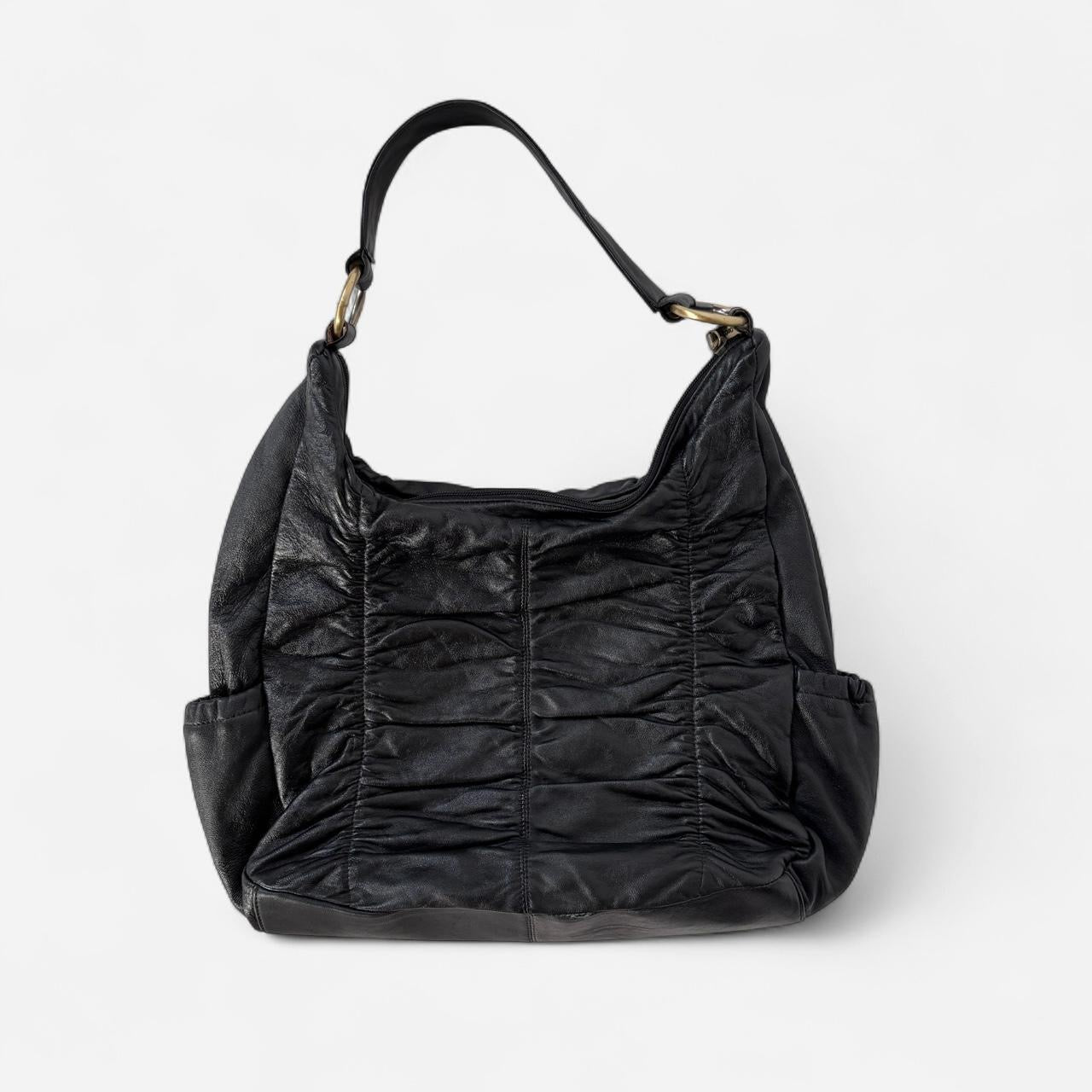 Hobo Black Slouchy Leather Bag