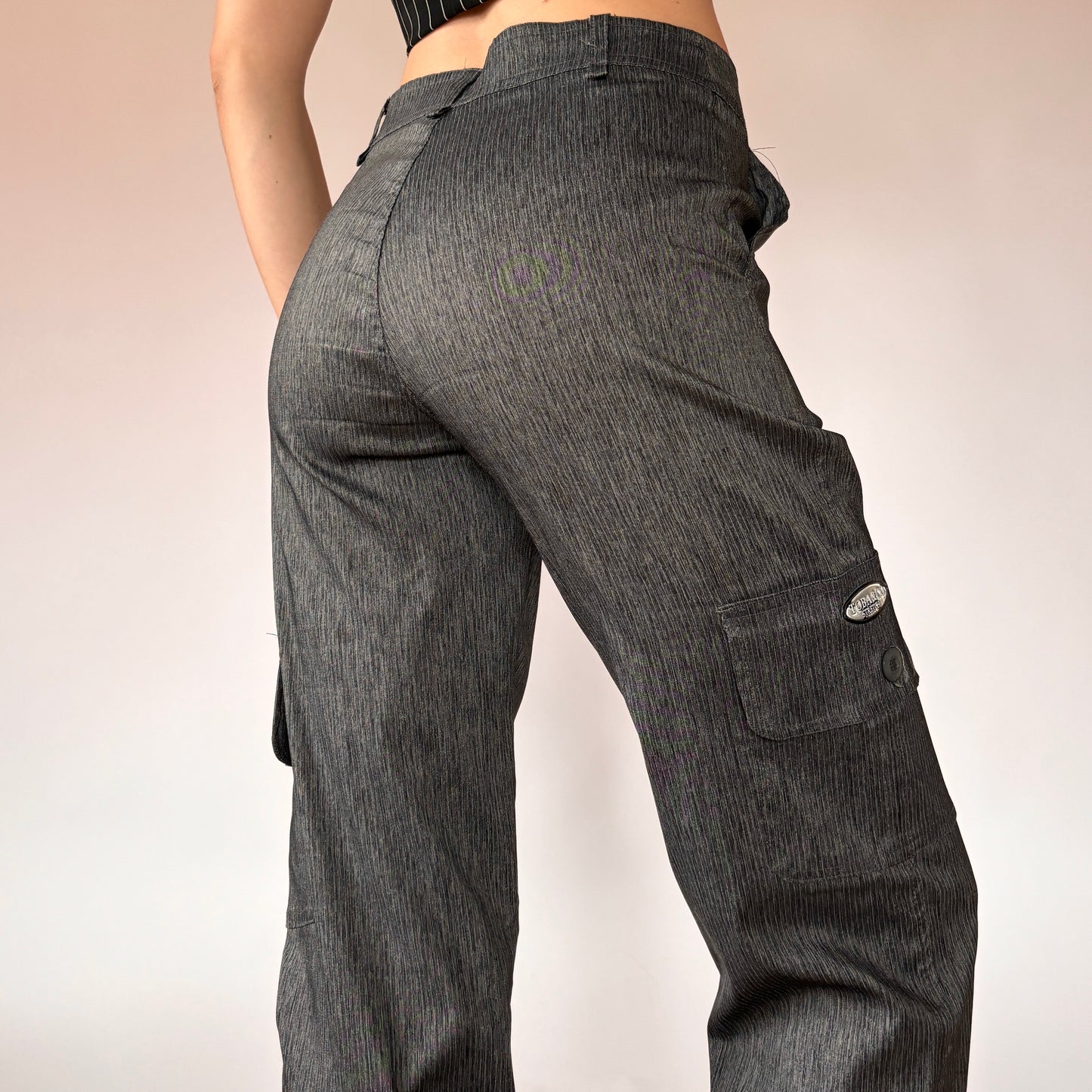 Charcoal Stretch Cargos (S)