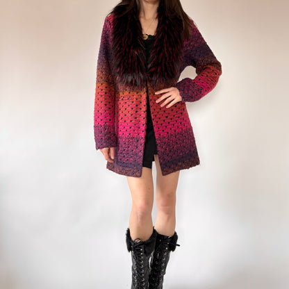 2000s Funky Faux Fur Jacket (M)