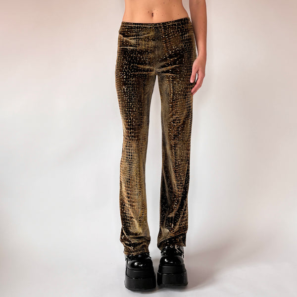 90s Velvet Snakeskin Pants (S)