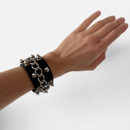 Studded Leather Cuff Bracelet