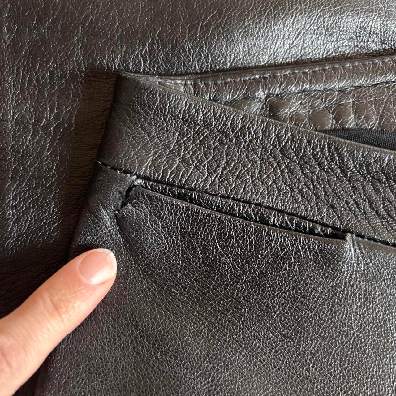 BCBG Low Rise Leather Pants (XS)