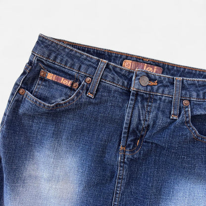 Y2K Faded Denim Skirt (S)