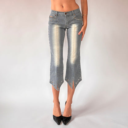 Y2K Pinstripe Capris (XS)