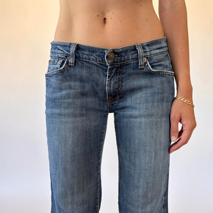 Y2K Low Rise Seven Jeans (S)