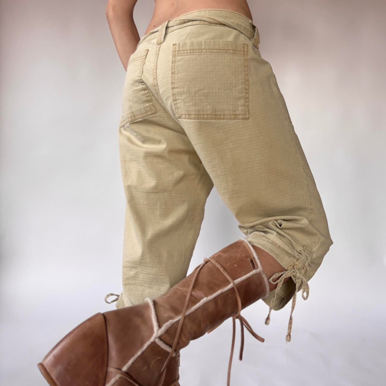 Y2K Ruched Capri Pants (M/L)