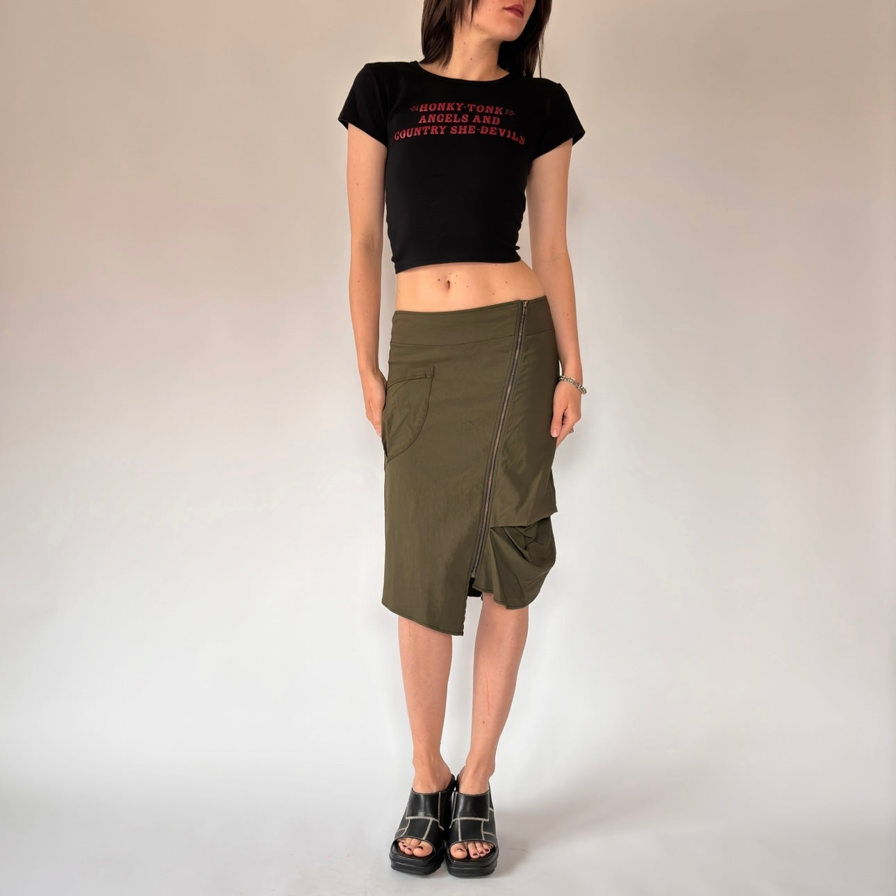 2000s Zipper Midi (S)