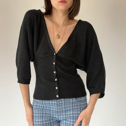 Y2K Glitter Knit Top (M)