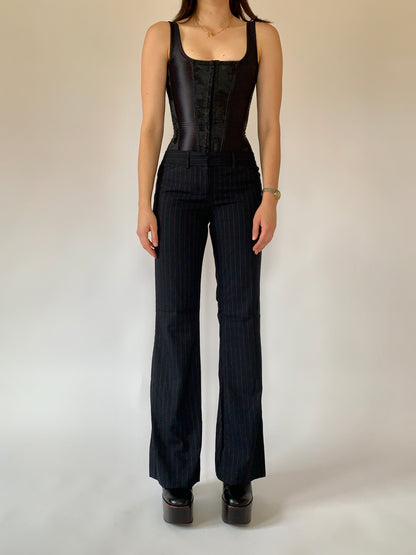 Y2K Pinstripe Trousers - Small