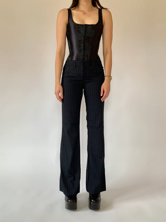 Y2K Pinstripe Trousers - Small
