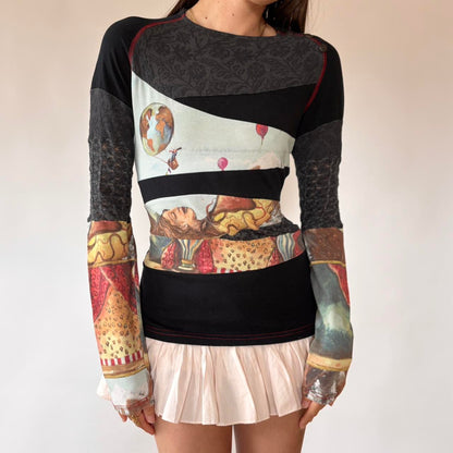 French Y2K Graphic Top (M)