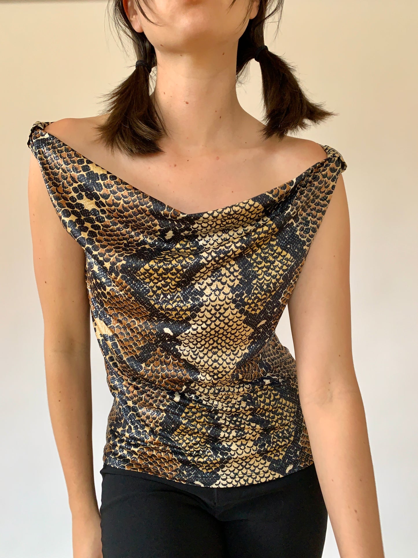 2000s Snakeskin Top