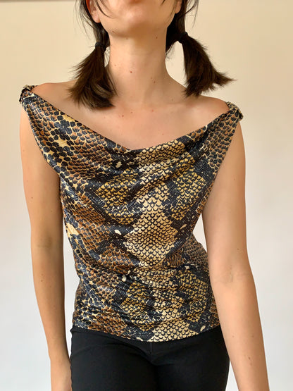 2000s Snakeskin Top