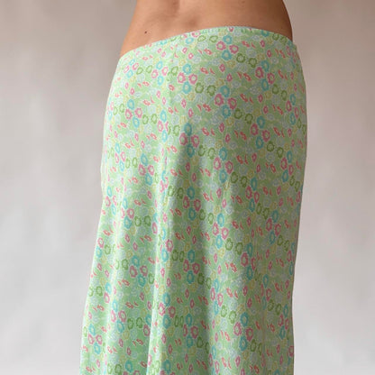 Y2K Floral Maxi Skirt (M)