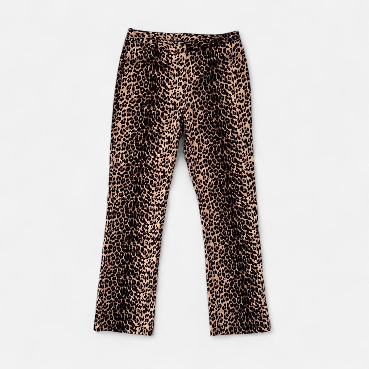 90s Leopard Print Pants (M)