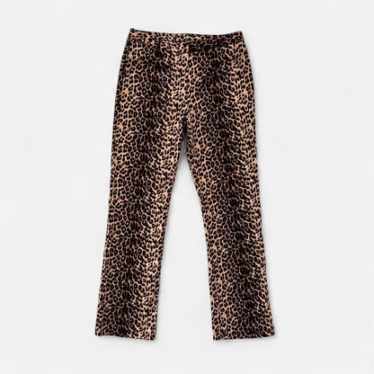 90s Leopard Print Pants (M)