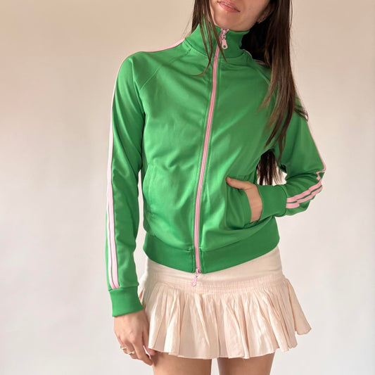 Y2K Pink & Green Track Jacket (S/M)