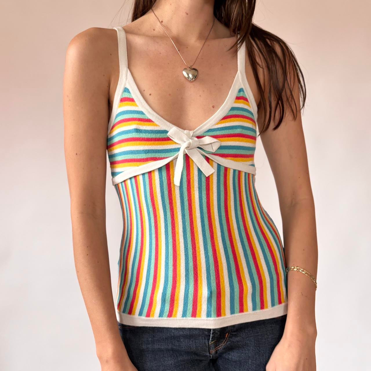 Candy Striped Knit Tank (XS/S)