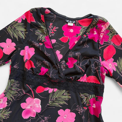 Y2K Floral Mesh Top (1X)