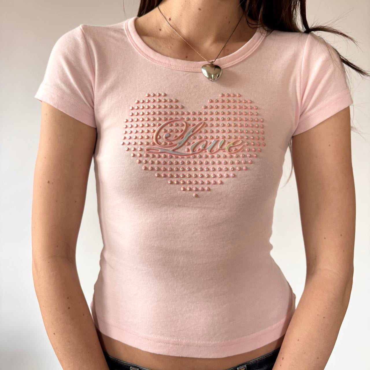 90s Love Graphic Baby Tee (XS/S)