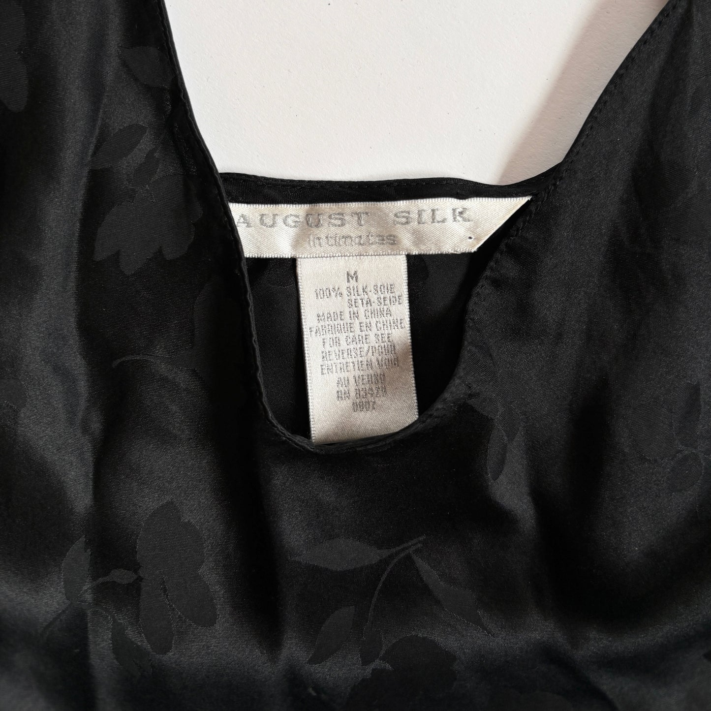 90s Noir Silk Slip (M)