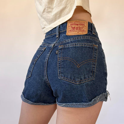 Levi’s 90s Dark Wash Cutoff Shorts (S)