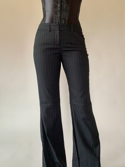 Y2K Pinstripe Trousers - Small