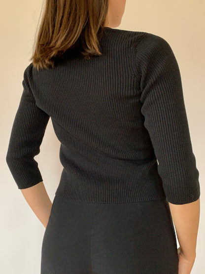 Vintage Ribbed Cardi - Small