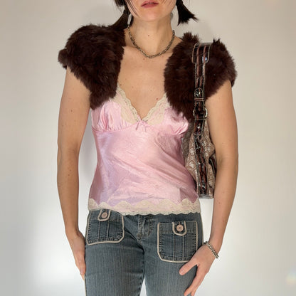 Y2K Rabbit Fur Shrug (S)