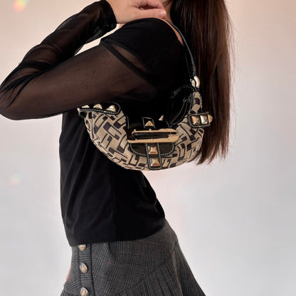 Y2K Guess Monogram Studded Bag