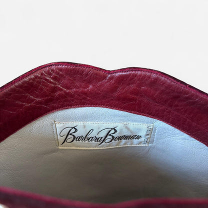 80s Italian Burgundy Studded Boots (10)