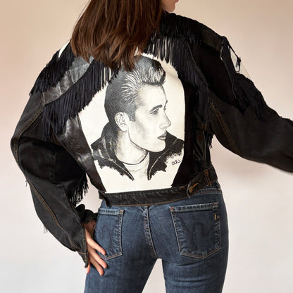 80s Custom James Dean Fringe Jacket (M)