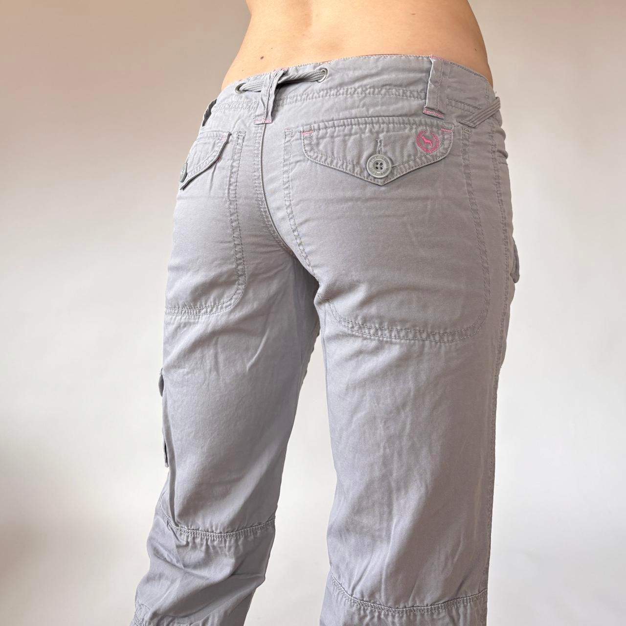 Y2K Low Rise Cargo Pants (XXS/XS)