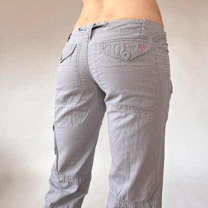 Y2K Low Rise Cargo Pants (XXS/XS)