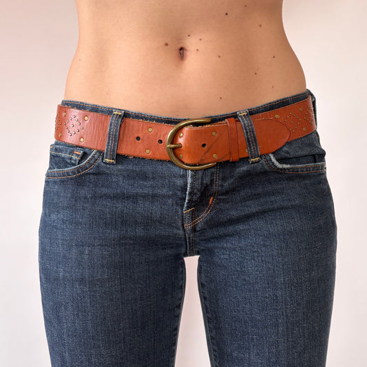 Ralph Lauren Studded Leather Belt (S)
