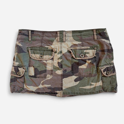 Y2K Camo Mini Skirt (M)