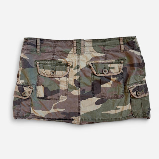 Y2K Camo Mini Skirt (M)