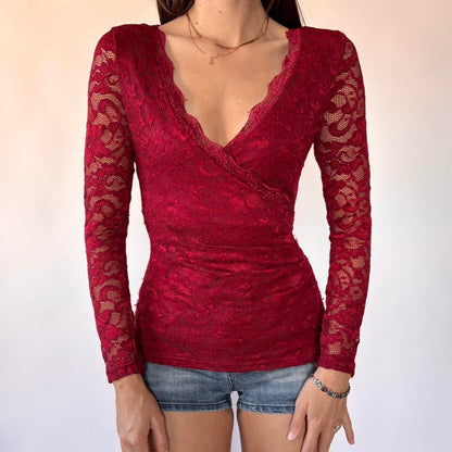 Crimson Lace Longsleeve (XS/S)