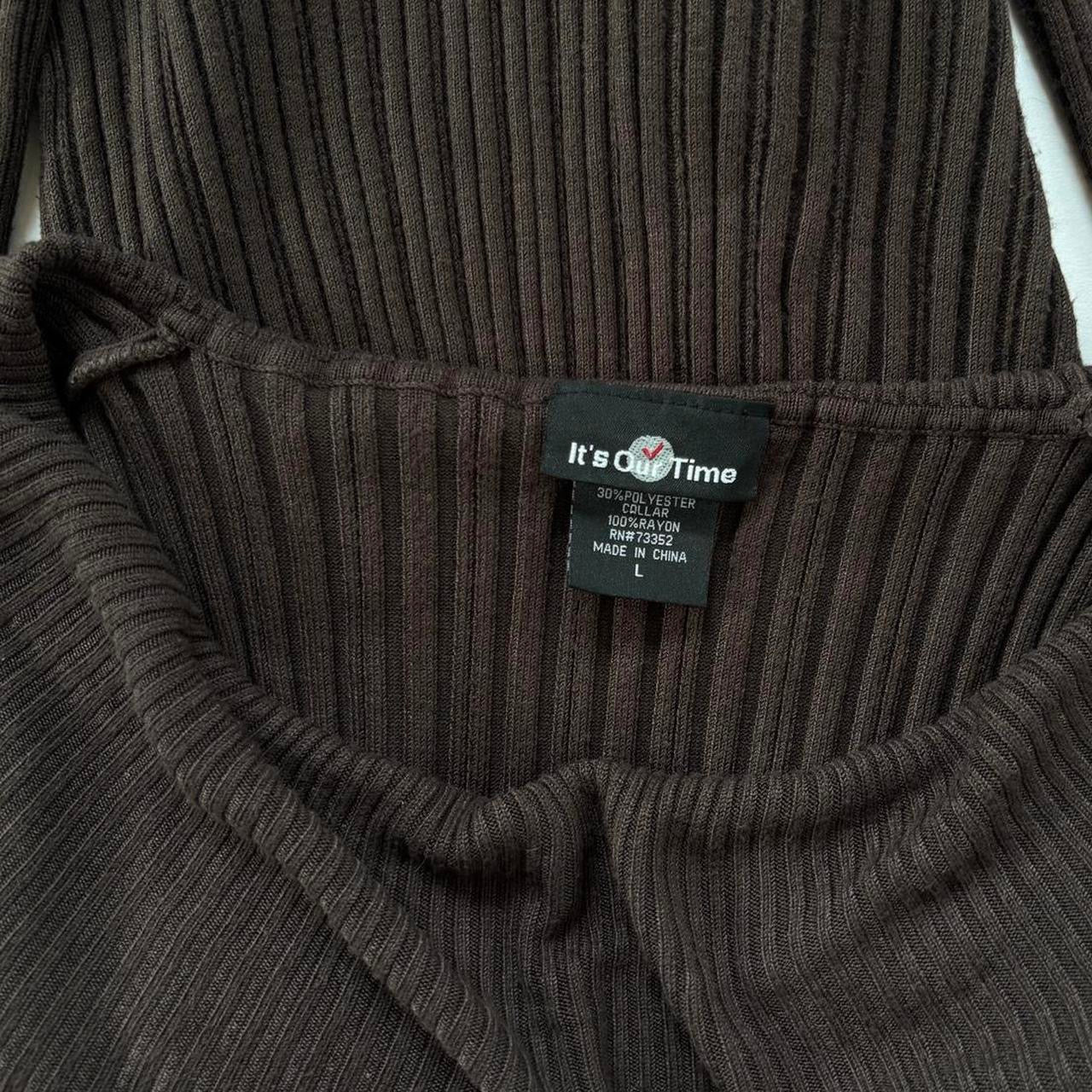 Y2K Chocolate Fold Over Top (L)