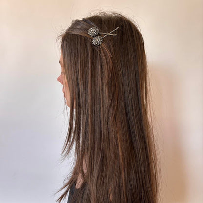 2000s Deadstock Rhinestone Hair Clips